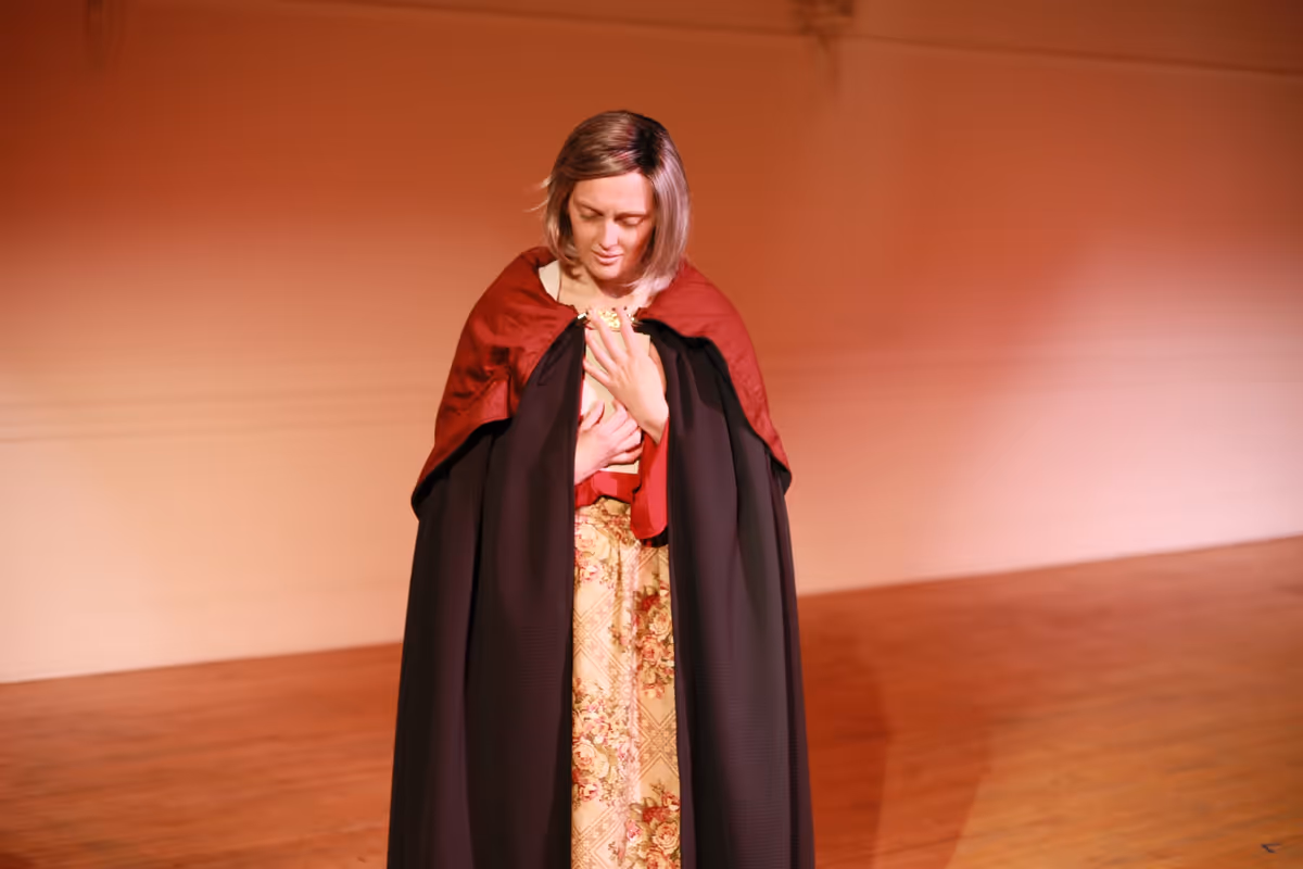 (PHOTO CREDIT: ANDREW POCHAN) Andrea Keck as Nancy Donough in Banshee by Adam Richter, playing May 1-10 at the WCR Center for the Arts in Reading, Pa. 