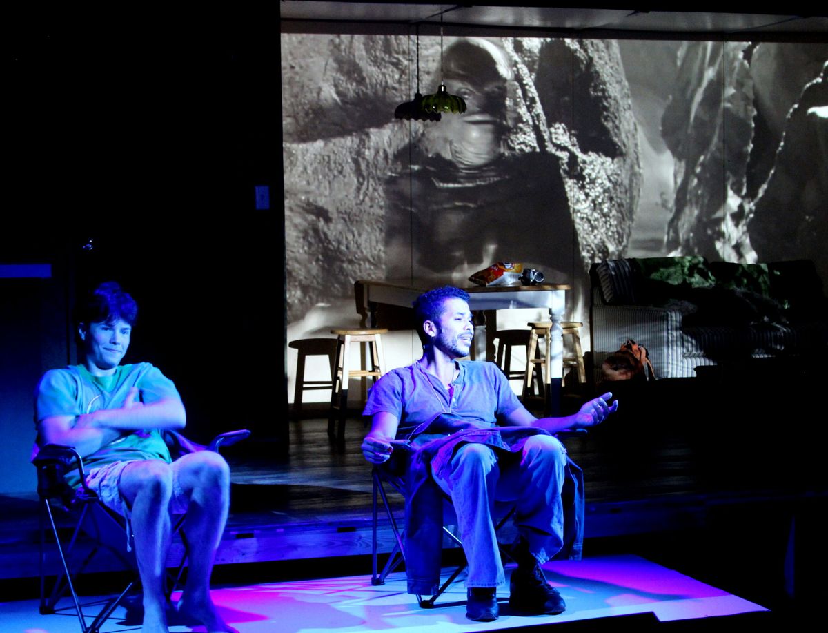 Nicholas Snipes (Pup) and Robert Zelaya (Remy) in Christian St. Croix's MONSTERS OF THE AMERICAN CINEMA at Catskill's Bridge Street Theatre