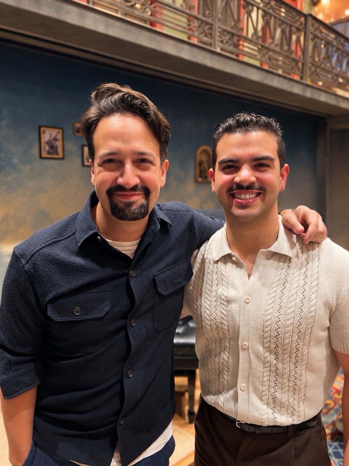 Jes s Pupo with composer, lyricist, actor and director Lin-Manuel Miranda, creator of Hamilton and In the Heights, following a performance of Broadway?s Buena Vista Social Club at the Gerald Schoen