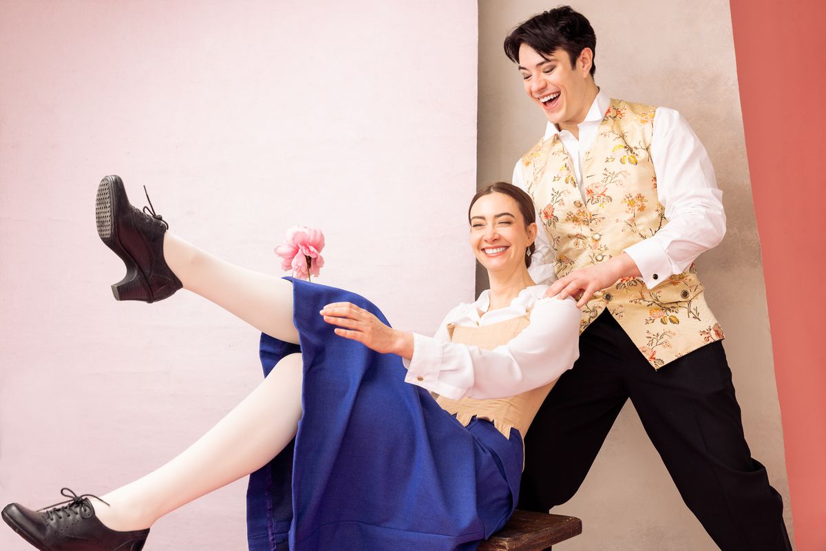 Left to right: Allison Altman and Rob B. Kellogg. The Triumph of Love at The Huntington, Written by Marivaux, Translated by Stephen Wadsworth, Directed by Loretta Greco. The Huntington Theatre, March Left to right: Allison Altman and Rob B. Kellogg. The Triumph of Love at The Huntington, Written by Marivaux, Translated by Stephen Wadsworth, Directed by Loretta Greco. The Huntington Theatre, March