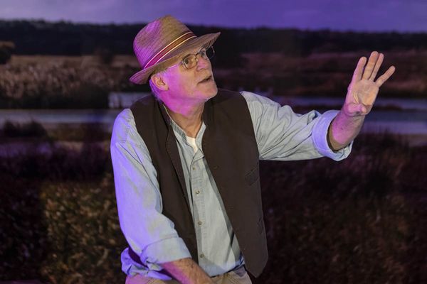 Carol DeVelice, Mark Nuismer, DeAnthony Mays, and JaVonte Gowdy in The Diviners at Shelton State Community College. 6