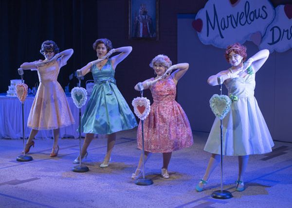 Missy (Isabel Julazadeh), Suzy (Sarah Davidson), Cindy Lou (Sara Sanderson), and Betty Jean (Sarah Cleeland) delight audiences with performances of nostalgic 50's and 60's music. 1