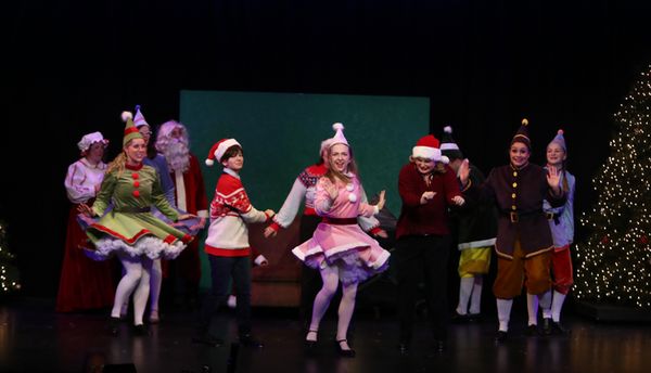 Happy All the Time - Katelyn Curtin, Katherine Alvarado, Erika Cowhey, Tom Hussey as Santa, Megan McLaughlin, and Kelli Rohrer 12