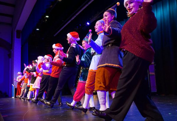 Happy All the Time - Katelyn Curtin, Katherine Alvarado, Erika Cowhey, Tom Hussey as Santa, Megan McLaughlin, and Kelli Rohrer 13