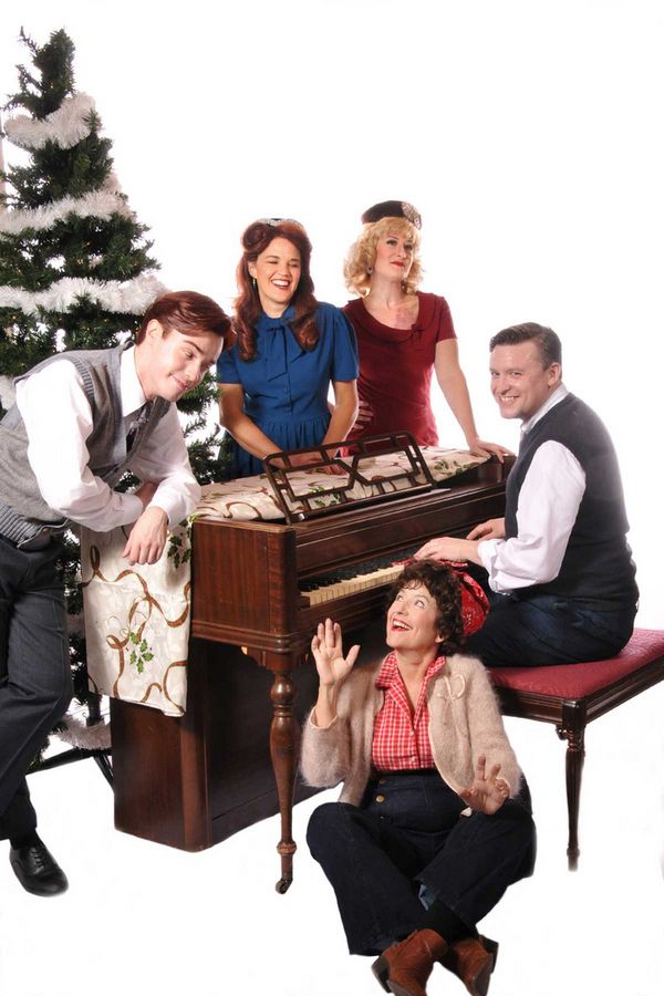 Irving Berlin''s Holiday Inn at Lakewood Theatre Company in Lake Oswego, Oregon - Nov 10 - Dec 17, 2023. Pictured: Xander Dean, Tasha Danner, Megan Misslin, William Shindler, and Joan Freed. 1