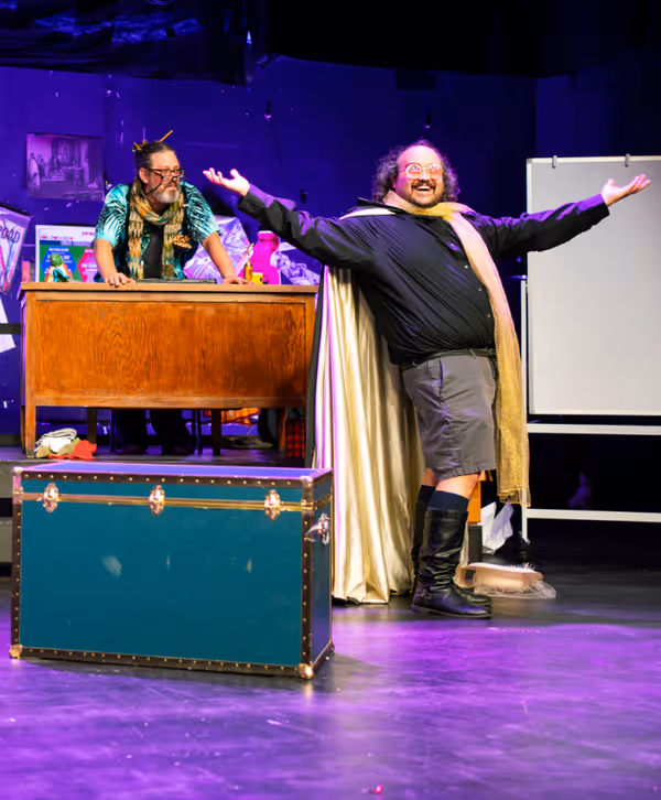 Matt Hollerbach as Tom Leary and Henry Ballesteros as Fernando Calder  n in Spit in Your Face by Paul Heller and Alberto Lomnitz  Credit: Christine Bedenis, Detroit Repertory Theatre 4