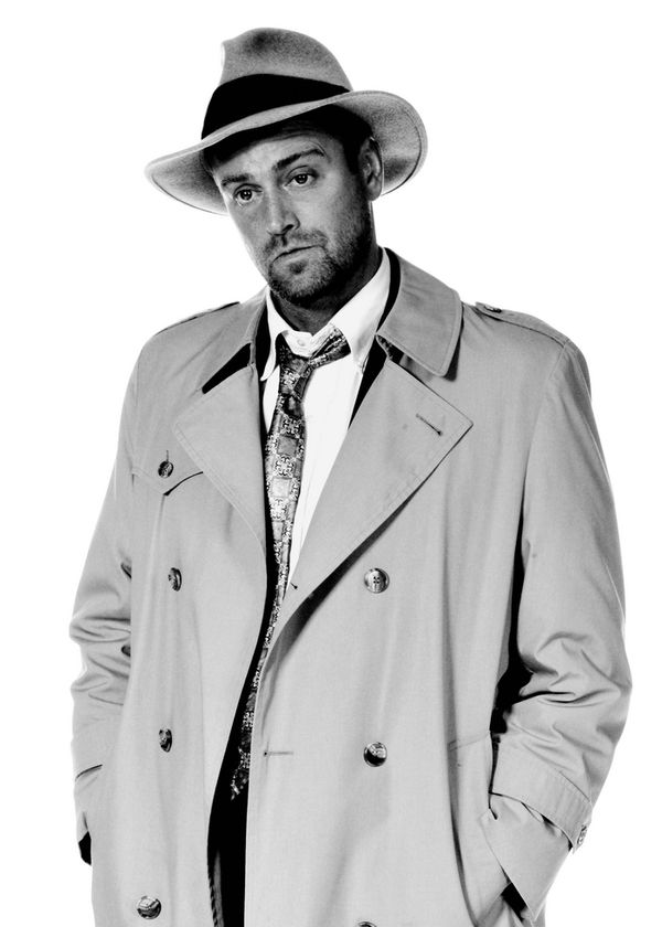 The Maltese Falcon - Ashley Pio (femme fatale, Brigid O''''''''''''''''Shaughnessy) and Ty Boice (Sam Spade) in The Maltese Falcon playing at Lakewood Theatre Company, 368 S. State Street, Lake Oswego, OR 970 4