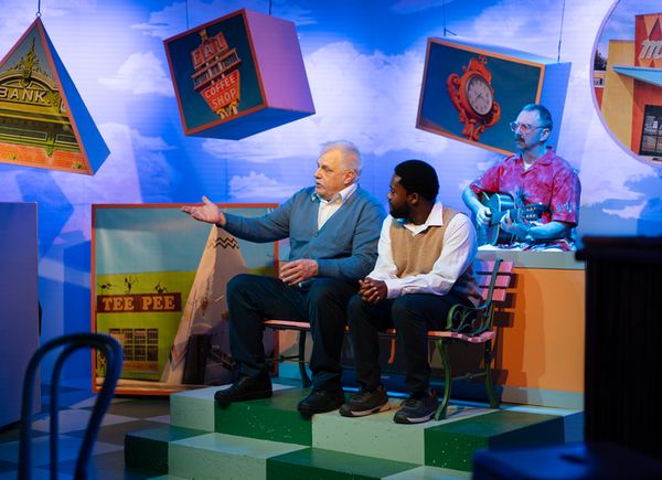 Pat O''Lear as Sam and others, John Alexander Hatcher as Kenneth, and Gabriel Dodson as the musician. 1