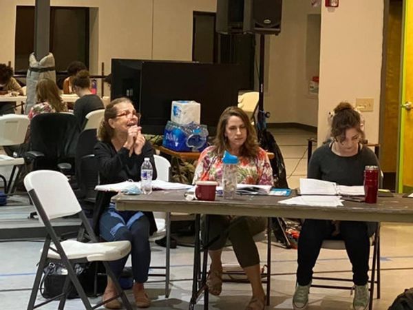 Young Frankenstein presented by The Augusta Players. First Read through. Kay Gross (Frau Blucher), Peter Brannigan (Igor) 7