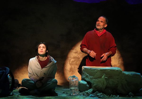 Natalie Llerena and Jonathan Nichols in a scene from NOWHERE ON THE BORDER. Photo by Brian M. Cole. 10