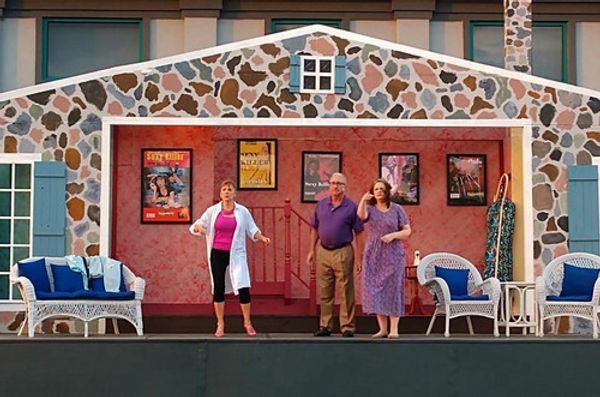 Masha, Vanya, and Sonia watch Spike skinny dip in the pond in Bucks County. Photo taken at the Possum Point Players outdoor Covid-Safe theatre. 1