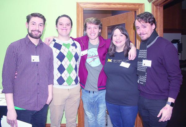 READY TO PERFORM — “Sweeney Todd” cast members include, from left, Grant Van Camp, Isaac Cardot, Zach Ziolkowski, Josie Jarrett and Hayden Heiserman.  1