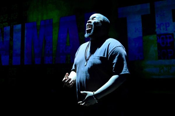 Jacob Ming-Trent in the world premiere of How Shakespeare Saved My Life  at Berkeley Rep's Peet's Theatre. 4