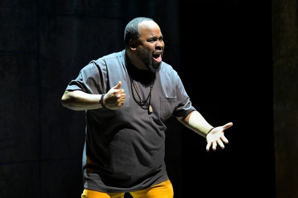 Jacob Ming-Trent in the world premiere of How Shakespeare Saved My Life  at Berkeley Rep's Peet's Theatre. 7