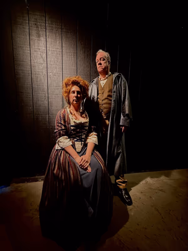 Kat Hickey as Mrs. Lovett and Jeff Dolan as Sweeney Todd 1