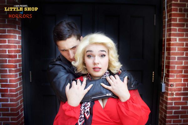 ?He?s a rebel, Mr. Mushnik. But he makes good money. And besides, he?s the only fella I?ve got.?    Kaine Young as Orin Scrivello & Jenny Cayer as Audrey. Photo credit to Shania Fenton. 3