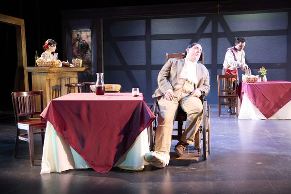 Left: Sam Frye and Jean Gordon in If I Cleaned Everything Right: Joanna Romero Cherbowksi, Christopher Cuevas and Billy Oxendine in Torito 6