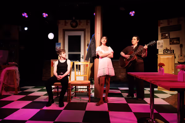 Michael Alan Herman, Josie Eli Herman and Natalie Rose Sevick in The Last Wide Open by Audrey Cefaly, directed by Diane Hill at Theatre NOVA. Photograph by Sean Carter Photography. 5