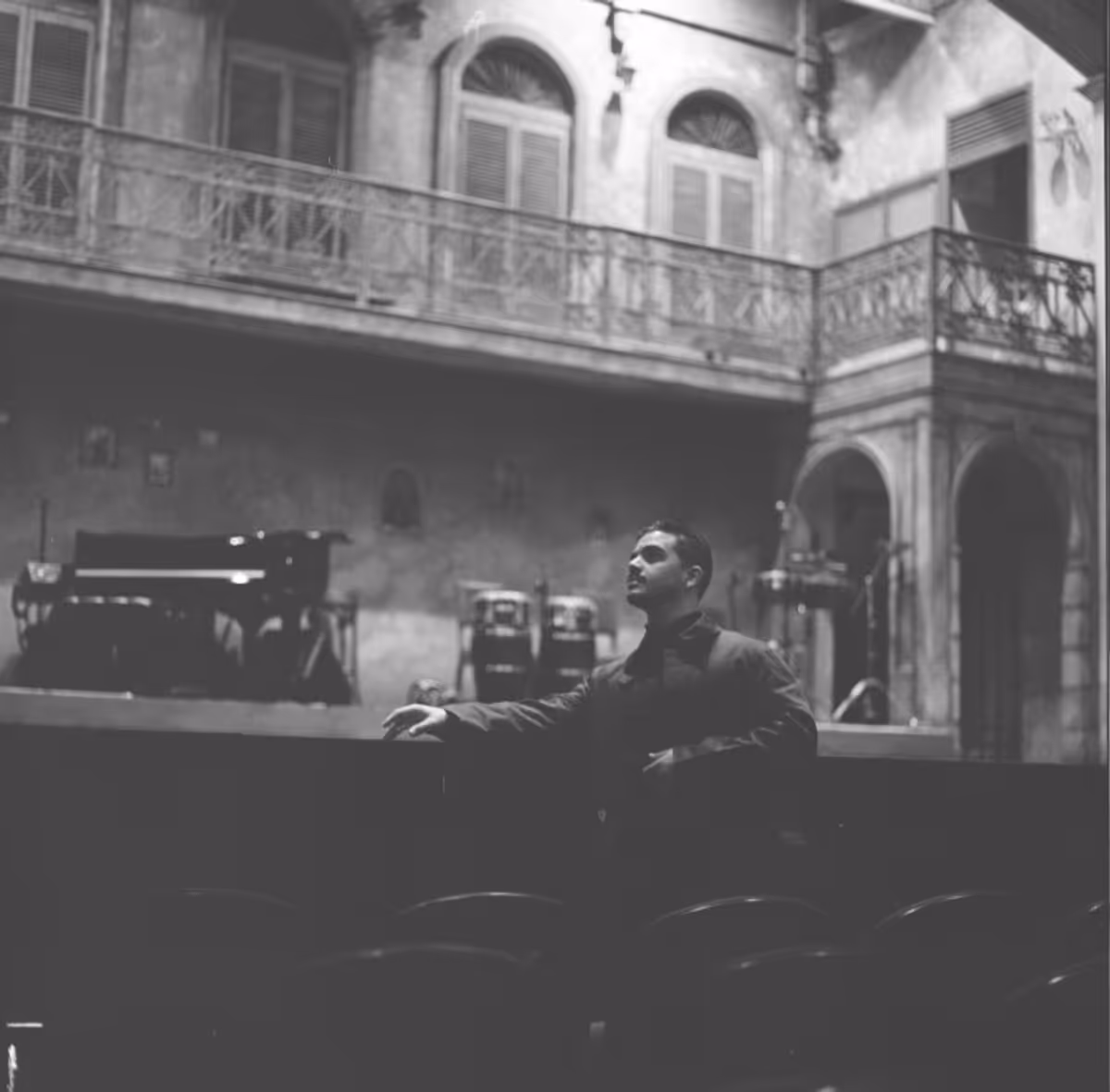 Jesus Pupo at the Gerald Schoenfeld Theatre, with the set of Broadways Buena Vista… Photo