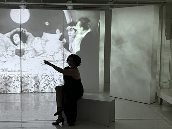  Romy Nordlinger as Alla Nazimova in GARDEN OF ALLA at Theaterlab. Photo by Lorca Peress. 1