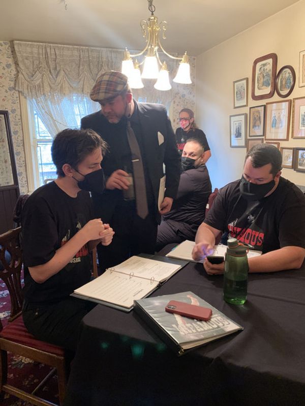 Preparing for our Staged Reading at Guarino's, April 14th, 2021 2