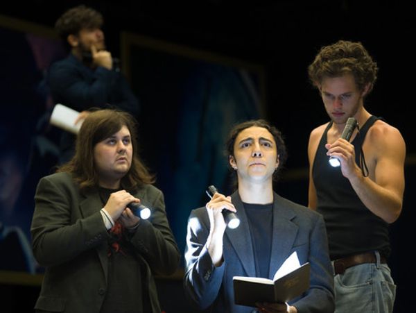 Mikol McManners, Damen Wyman, Andrew Chavez and James Cardwell in SHAKESPEARE’S R&J at BC Theatre in Lake Jackson, Texas. brazosport.edu/onstage 4