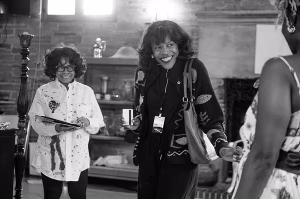 L-R: Denise Burse, Charlayne Woodard and Deborah Joy Winans in rehearsal for Angry, Raucous, and Shamelessly Gorgeous at Geffen Playhouse. Photo by Isaak Berliner. 12