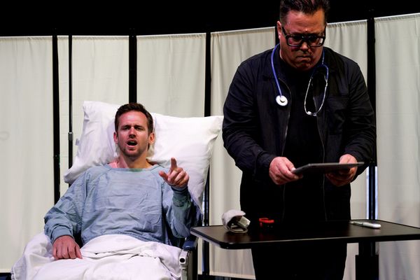 Rehearsal photos from Vantage Theatre''s BEST LAID PLANS by Robert Salerno. In photo: Left-Blake Stadnik (Lucas) and Richard Trujillo (Beethoven). Photo by Steve Murdock 3