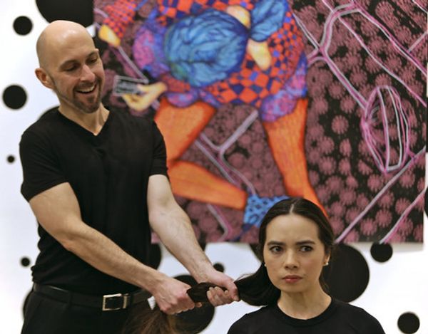 Cast members Laura Kochanowski and Deanna Martinez (L-R) in a scene from the 2020 edition of A Valentine's Affair. 3