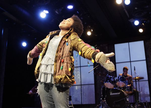 Jacklyn Uweh and Laura Leo Kelly in “Striking 12,” witten by Brendan Milburn, Valerie Vigoda, and Rachel Sheinkin. Directed by Kari Hayter, with music direction by Lex Leigh, this nontraditional holiday musical will be playing thru December 19, 2021 at the Bette Aitken theater arts Center in Anaheim, CA. 1