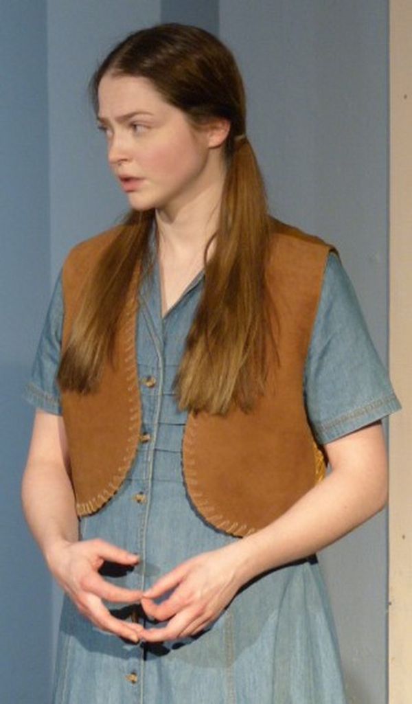 Miles (Versai Knight) eavesdrops on Morgan and Angus.
 1