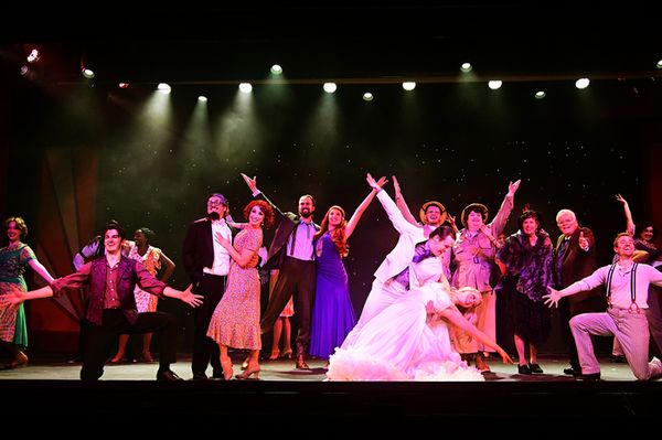 Riley Wesson as Bobby Child and Liv Pelton as Polly Baker in Crazy for You. 5