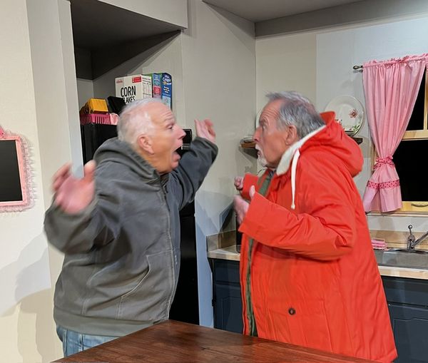 The bros burst into song in BEER FOR BREAKFAST, a comedy by Sean Grennan directed by Elin Bhaird. It opens this Friday, October 17 and plays through November 2. Join the fun at 1009 W. Reno! 3