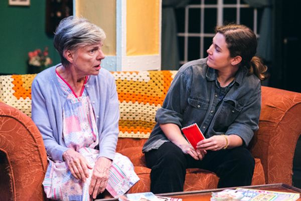 'night, Mother by Marsha Norman at Spotlighters Theatre, directed by Suzanne Beal.
Valerie Lash as Thelma (Mama) and Erin Klarner as Jesse
Set Design/Scenic Art at Alan Zemla
Costumes by Rachel Smith
Properties by Melissa Banister
Lighting by Fuzz Roark
Stage Managed by Thom Buckley
1