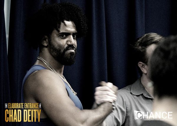 Londale Theus Jr. as Chad Deity in rehearsals for the OC premier of Kristoffer Diaz's Pulitzer Prize Finalist play, 