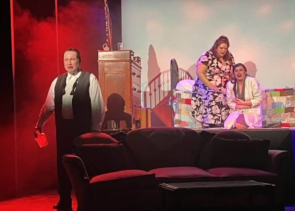 Here, Violet   s world is spinning out of control. Pictured L-R: CW Bardsher, Kelsey Fisher-Waits, and Tristan Catherine O   Hara 7