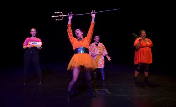 Jenna Sharples, Vanessa Eskridge, Mel Tillery, and Sarah Daniel in "Pissed-Off Goldfish" by Sarah Goldner 6