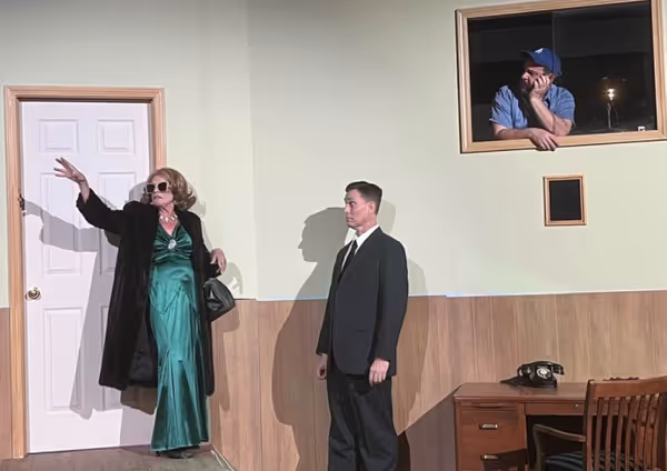 Warning: Strong language throughout.  Here, an inebriated Tallulah Bankhead FINALLY arrives at the recording studio to loop one line of dialogue for her last movie. Danny and Steve are relieved, but n 2