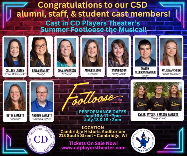 Cambridge, WI alumni, staff & student members 1