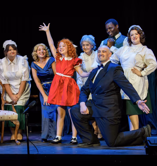(L to R) Mollie Harrison, Brittany Kohl, Eliza Mesh, LaNette Kotthoff, Michael Kramer, Kayla Dressman (front) Derick J. Smith 1