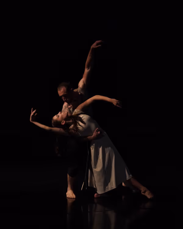 Adrienne Pelletier and Nathaniel Dombek in Maine Dance Company's Unearthed 4