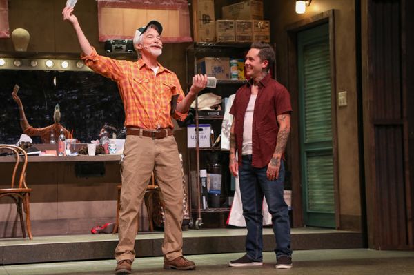 David Adkins and Michael Wartella in BTG   s production of The Legend of Georgia McBride, 2026. Photo by Caelan Carlough. 8