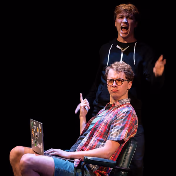 Jacob Tyler Reinstein as Jared and Braeden Davis as Connor Murphy in Sincerely, Me (Reprise). Photo by Jaycee Myner 4