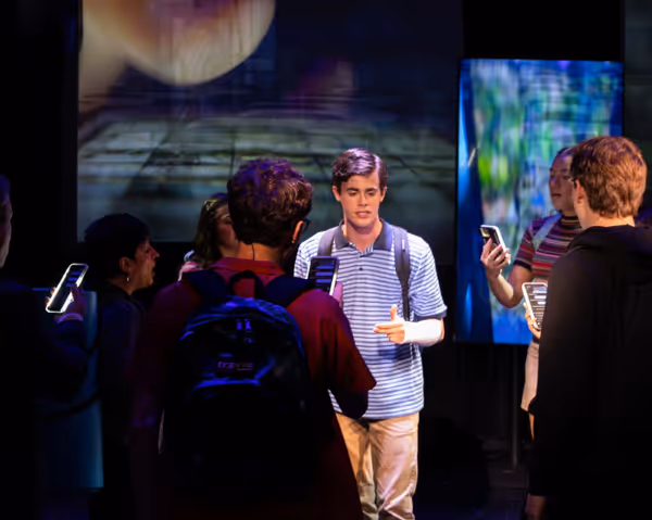 Keegan Sells as Evan Hansen during Waving Through A Window. Photo by Jaycee Myner 1