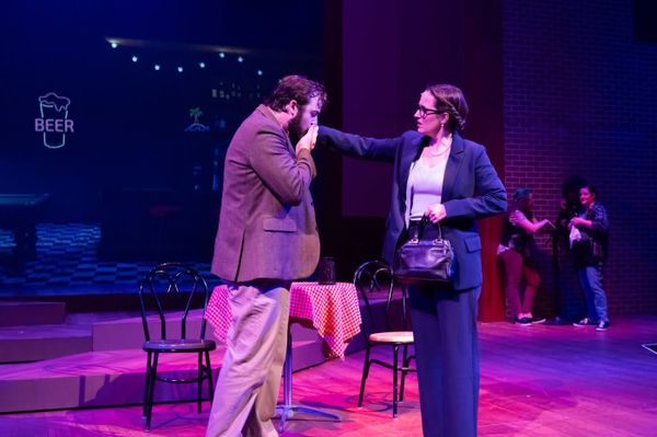 David B. Friedman as Dewey Finn and Hannah Elless as Rosalie Mullins in School of Rock. Photos by Klose2u Photography L.L.C. 4