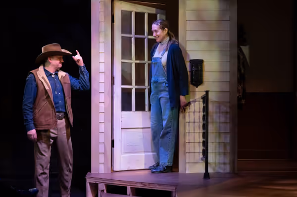 Laura Jordan as Annie Wilkes and Michael P. Martin as Sheriff Buster in Misery. Photos by Klose2u Photography L.L.C. 3