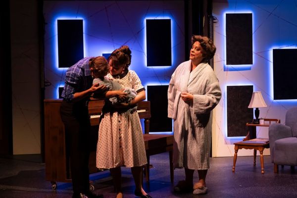 Brandon Ruiter as Gerry Goffin, Rachel Dudt as Carole King, and Lori Green as Genie Klein in Beautiful. Photos by Klose2u Photography L.L.C. 5