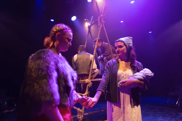 Sydney Harrison as Little Red and Carly Rose Mulay as Cinderella in "No One Is Alone". Photo by Klose2u Photography L.L.C. 7