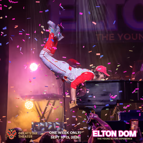 Dominick Fulco is ELTON DOM, September 10-13 at the historic Great Star Theatre in San Francisco. Tickets available now at EltonDomLive.com. 2