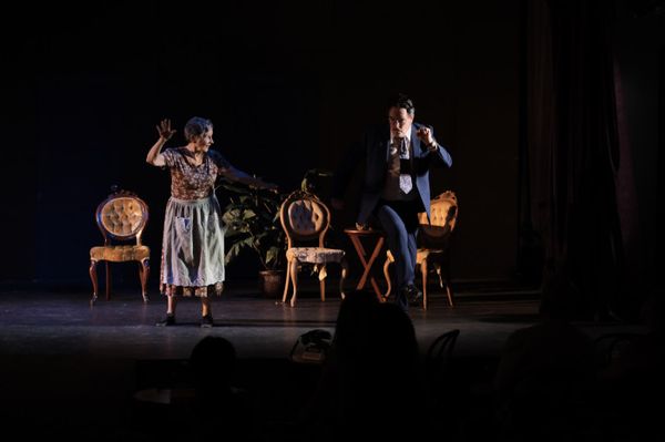 Linda Benning as Fräulein Schneider and Jim Tompkins Maclaine as Herr Schultz. Photos by Ken Jacques. 3